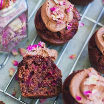 Beetroot Raspberry & Chocolate Muffins